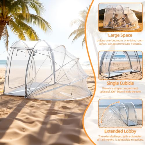 Carpa burbuja transparente para 4 personas miniatura 7