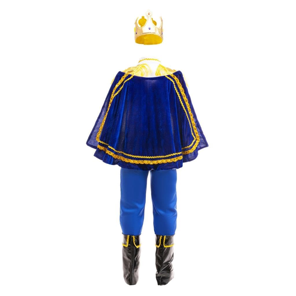 Lito Angels Royal King Charming Fancy Dress Up Costume Prince Pretend Play with Crown for Kids Boys Age 9-10 Years - Image 2