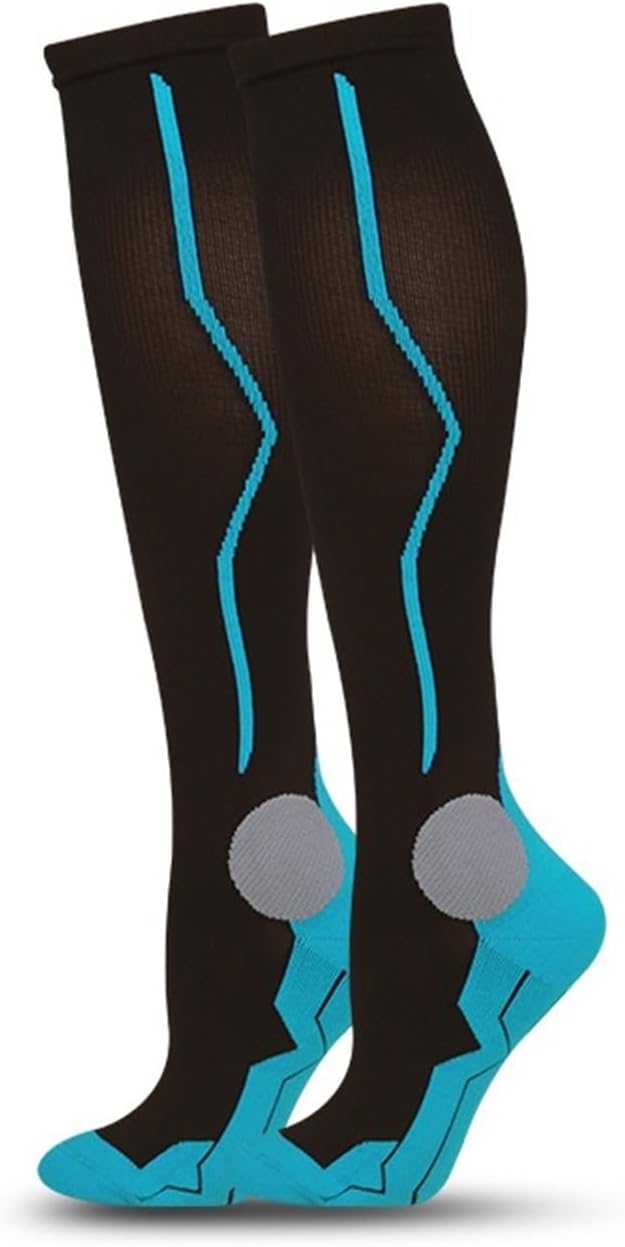 Marathon Running Jump Rope Fitness Compression Calf Socks Outdoor Cycling Socks(D,S/M)