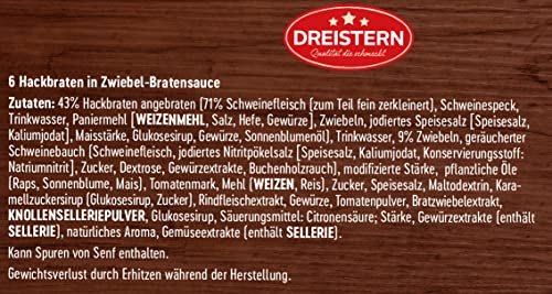 Dreistern 6 Hackbraten in Bratensauce, 900 g – Bild 6