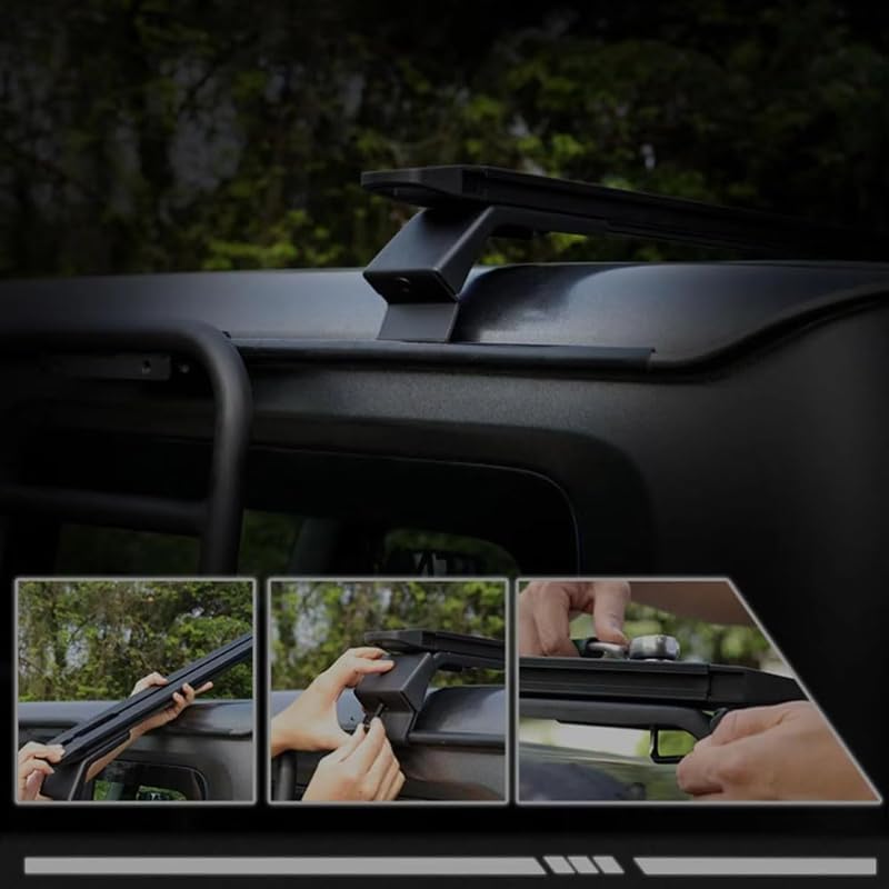 Barras de Techo para Coche,para Suzuki JIMNY 2019-2024 Coche Bacas Barra Transversal Portaequipajes para Viaje Carga Transporte Accesorios