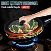 Universal Lid for Pots Pans and Skillets, 2 Pack Pan Cover fit 7", 8" 9" & 10", 11", 12" Diameter Cookware, Silicone Replacement Pan Lid Pot Lids for Frying Pans, Cast Iron,Tempered Glass Lid #3