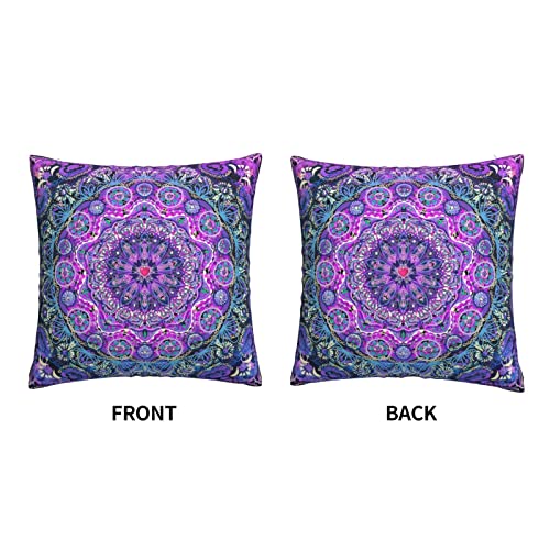 Opaseiro Throw Pillow Case Boho Chic Bohemian Cosmic Love Mandala Retro Floral Cushion Home Pillowcase Soft Square Cover For Decor Bedroom Living Room Couch 18 X 18 Inch #TOP2