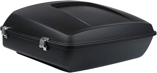 Paquete turístico picado de 10.7 pulgadas, color negro mate, maletero, con pestillos para Harley Touring Road King Electra Street Glide 2014-2023