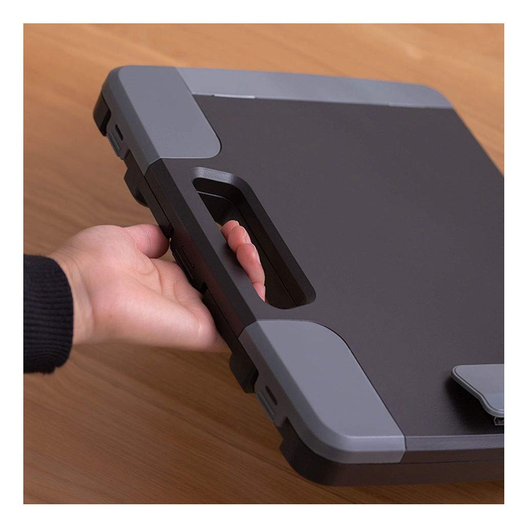 TOMYEUS Portablocco A4 Multifunzionale Cartella Board Plastic Cartella Binder con Scheda Calcolatrice Clipboard Clipboard Secondario for Gli Appunti Incontro Intervista (Nero) Tavoletta Portablocco