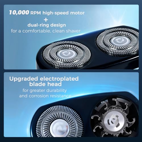 Image of 5 Pack Mini Electric Shaver Portable Travel Shavers Pocket Shaver USB-C Rechargeable Dry Shave Detachable Head Washable Double Head Razor Easy Cleaning Send to Parents Son Boyfriend