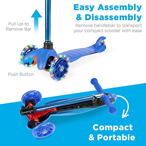 Best Choice Products SKY4105 Kids Mini Kick Scooter Toy W/ Light-Up Wheels thumb #4