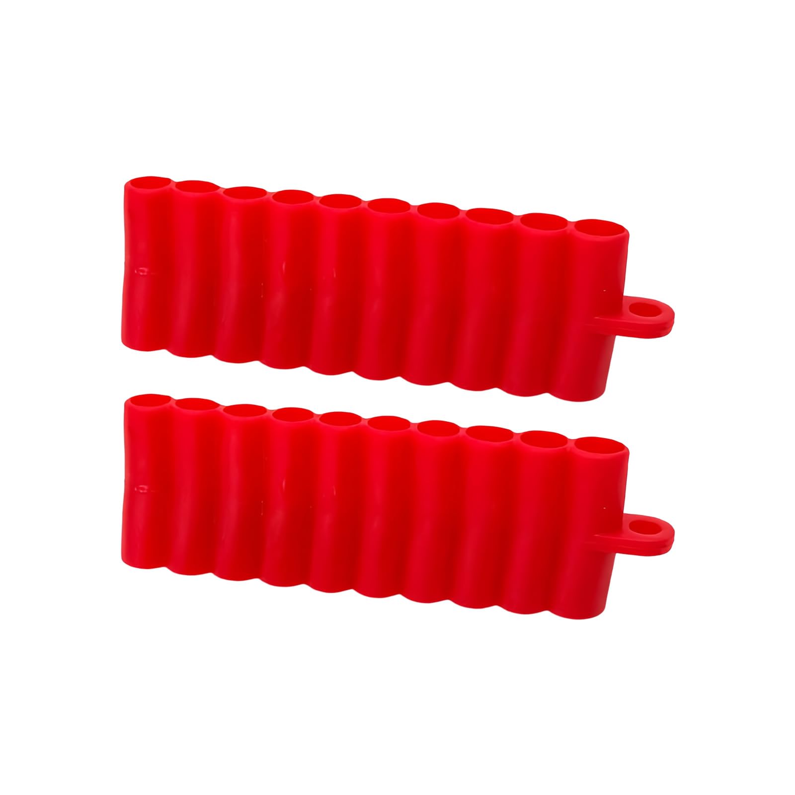 Mekalero Red Compact Lightweight Bit Holder With 22 Slots Screwdriver Bit Storage Rack Ideal For Storing Hexagonal Shank Screwdriver Tips Flexible Holder