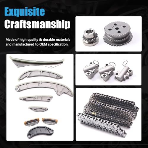 Image of AUCERAMIC Timing Chain Kit Fit for Subaru Tribeca 2008-2014, Subaru Legacy 2010-2015, Subaru Outback 2010-2015, EZ36D 3.6L H6 DOHC 24V N /A OE#13143-AA081, 13143-AA071, 13143-AA061, 13146-AA100