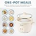 AROMA CoreCoat Pot-Style Rice Cooker with One-Touch Control and Non-Stick Ceramic Coating (6 Cups Cooked, 3 Cups Uncooked)
