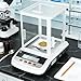 Lab Analytical Balance 500g x 0.001g Precision Digital Scale, with Windshield and RS232 Interface, for Scientific Laboratories, Research, Industrial, Kitchen, Food, Jewelry, 19 Units, 500g Weight