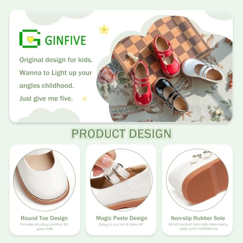 Image of GINFIVE Toddler Girls Mary Jane School Oxford Dress Flat Shoes for Wedding