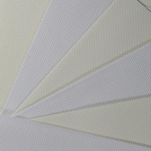 Image of KCS 6 pc of 12 inch x 18 inch(30cmx45cm) 14CT Counted Cotton Aida Cloth Cross Stitch Fabric (White+Antique White)