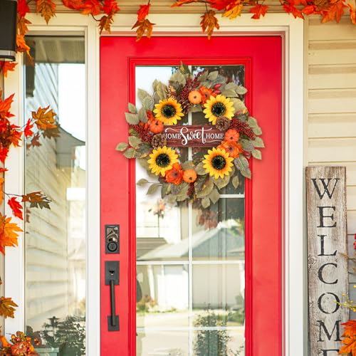 RoseCraft Fall Wreath – Autumn Farmhouse Door Decor - Image 6