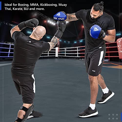 Image of RDX Boxing Pads Focus Mitts, Maya Hide Leather Curved Hook and Jab Target Hand Pads, Great for MMA, Kickboxing, Martial Arts, Muay Thai, Karate Training, Padded Punching, Coaching Strike Shield