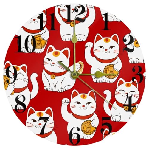 Horloge murale originale à piles motif chat idée cadeau - 2