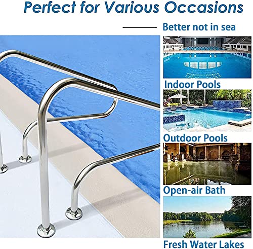 Barandal para piscina acero inoxidable 2 piezas miniatura 4