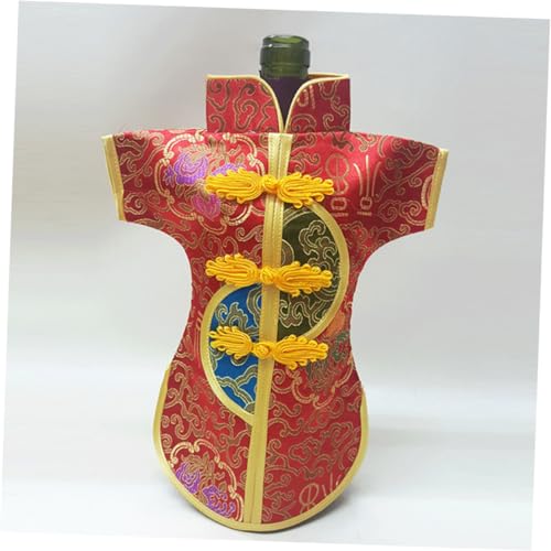 Bolsa de botella de vino de seda para transformar botellas simples en centros de mesa 7