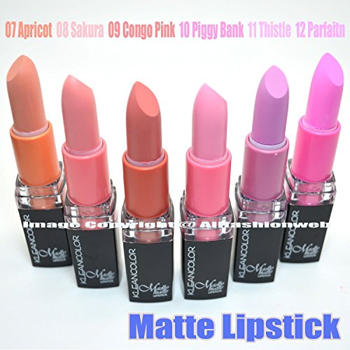 6 KLEANCOLOR MADLY MATTE LIPSTICK SET BOLD VIVID PINK APRICOT LIP STICK + FREE EARRING by Kleancolor