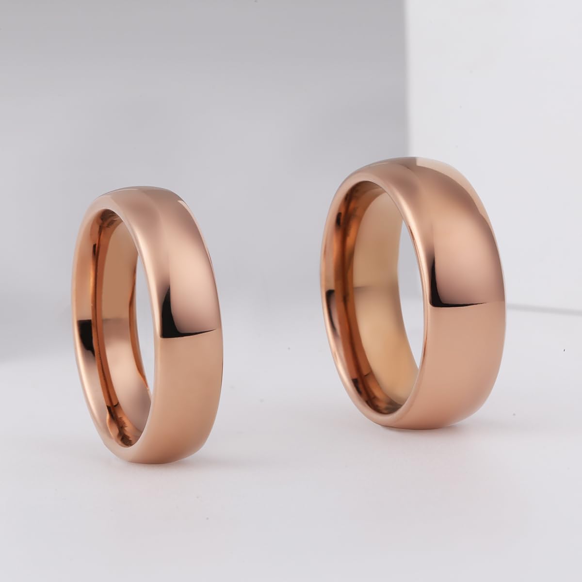 6mm 8mm 10mm Rose Gold Tungsten Rings Wedding Band Matte Comfort Fit for Men Women Size 4-15.5