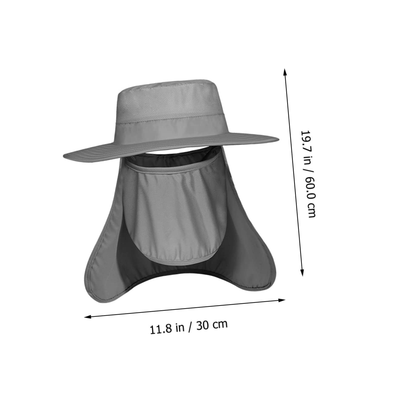 ifundom Cappello da Pesca con Protezione Solare Cappello per Gli Uomini Cappello da Pesca all'aperto Cappello da Sole all'aperto Cappello da Sole da Uomo Nylon Grey