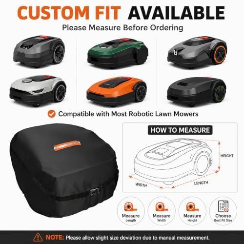 Funda para Robot Cortacésped para STIHL iMOW RMI 632 C, Cubierta 420D Oxford para Guardar el Cortacésped Automático, Protección para Jardín, Terraza y Garaje