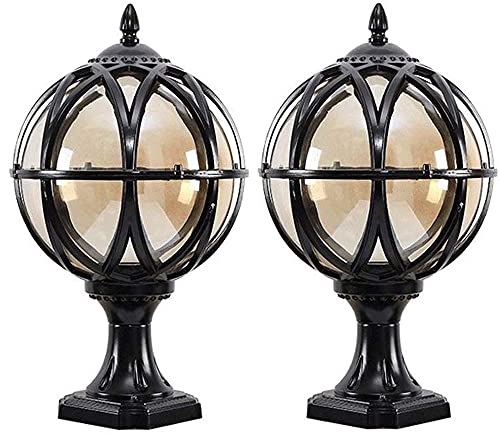 Lanterne pilier E27 extérieure étanche en verre pour éclairage de cour