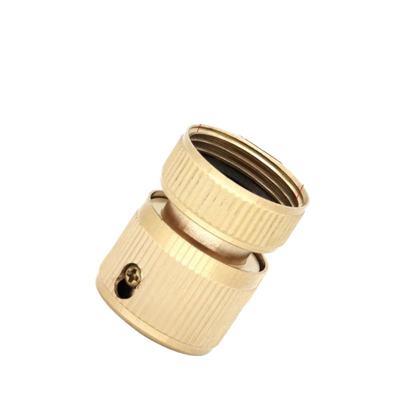 Sfoikvg White Hose Connector Connector Hose 1/2 Inch Brass Garden Water Pipe Quick With Stop For Irrigation Supply Fast Connect For Outdoor Taps(White)