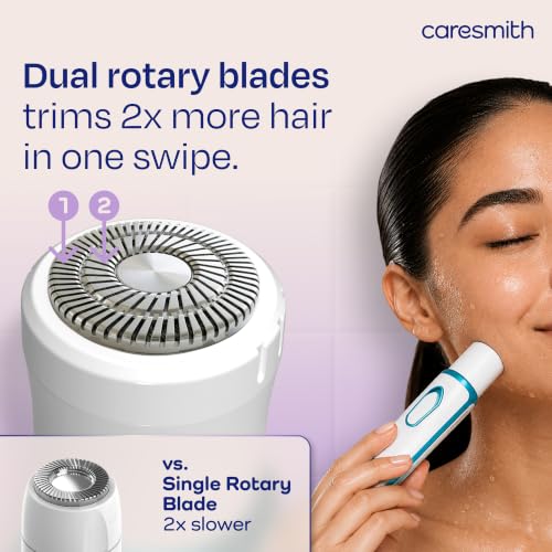 Image of Caresmith Bloom 4 in 1 Face & Body Hair Trimmer for Women | 3 Heads- Body Trimmer & Shaver, Face Trimmer & Eyebrow Trimmer | Rechargeable | Hair Removal Machine for Women, Green