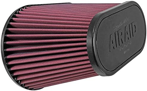 Airaid (AIR-720-128) Universal Clamp-On Air Filter: Oval Tapered; 4.5 Inch (114 mm) Flange ID; 7.375 Inch (187 mm) Height; 11.5 Inch x 7 Inch (292 mm x 178 mm) Base; 9 Inch x 4.5 Inch (229 mm x114 mm) Top, Red