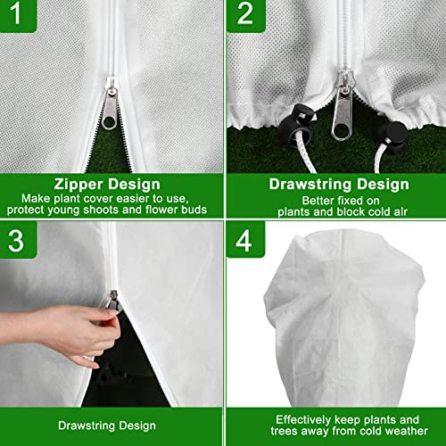 image for Coume 8 Pcs Plant Covers Freeze Protection 40 x 47 Inch Winter Frost B