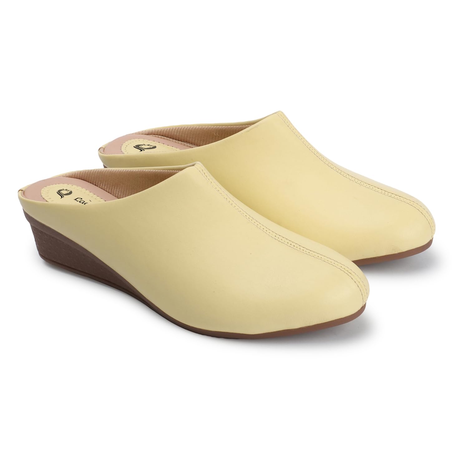 Ladies Hub Mules for Women Slip on Clogs Comfortable Formal & Casual Shoes & Sandals Girls (Lemon, 4) (B0D54FLY36) Amazon Price History, Amazon Price Tracker