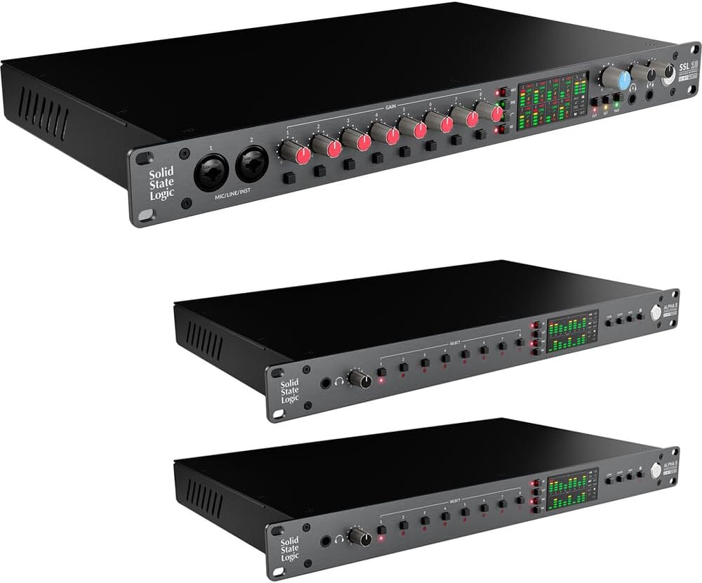 Solid State Logic SSL 18 USB-C Audio/MIDI Interface Bundle with Solid State Logic ALPHA 8 AD/DA Converter/Expander and USB-C Audio Interface (Pair)