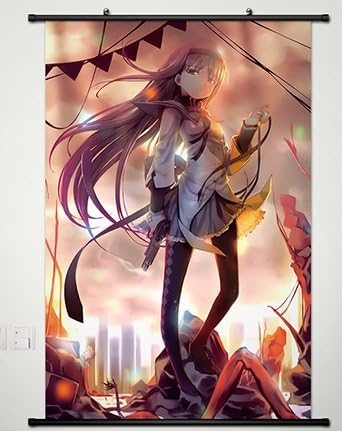 Home Decor Anime Puella Magi Madoka Magica Cosplay Wall Scroll Poster Fabric Painting Kaname Madoka 23.6 X 35.4 Inches-C041