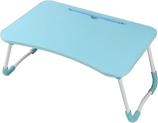 Table For Bed,Laptop Desk,Folding Table On Bed,Portable Laptop Bed Tray Table,for Reading Book, Watching Movie On Bed/Couch/Sofa,60x28x24cm,Green (Blue)