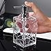 2 Pack Clear Rust Proof Soap Dispenser, Acrylic Plastic Hand Soap Lotion Dispenser Set for Bathroom&Kitchen