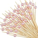 Cocktail Picks - 100 Counts Decorative Toothpicks for Appetizers, Long Fancy Bamboo Skewers for Food
