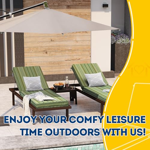 AAAAAcessories Outdoor Chaise Lounge Cushions, 80 x 26 x 3 in, Set of 1 by AAAAAcessories - Used condition - Image 6