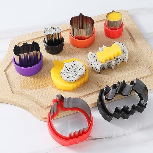 Cokiart UWA24062201 Halloween Cookie Cutters Shapes,Pumpkin And Bat Shapes,Stainless Steel Biscuit Cutters -Sandwich Cutters,Cookie Cutters,Fruit And Vegetable Cutters Molds thumb #5