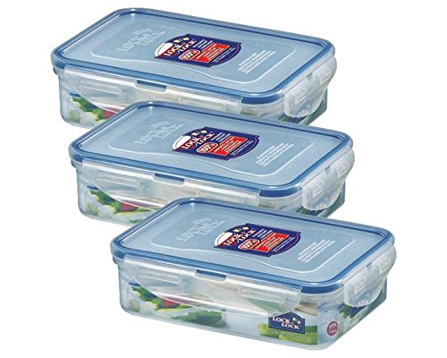 Lock&Lock Frischhaltedose | Vorratsdose | Gefrierdose | HPL815 - Inhalt: 550 ml - 3er Set