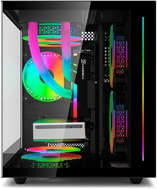 Gabinete AQUARIUS Gaming C3Tech MT-G810BK Preto frontal e lateral de vidro temperado USB 2.0, USB 3.0, Conector P2 para Audio e Microfone Comporta até 7 coolers Fan Filtro anti poeira Gabinete AQUARIUS Gaming C3Tech MT-G810BK Preto frontal e lateral de vidro temperado USB 2.0, USB 3.0, Conector P2 para Audio e Microfone Comporta até 7 coolers Fan Filtro anti poeira
