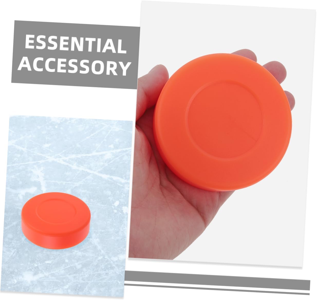 Toyvian 5pcs Training Ice Hockey Pucks Durable PVC Practice Pucks for Skill Development and Outdoor Training for Men and Women Hockey Players