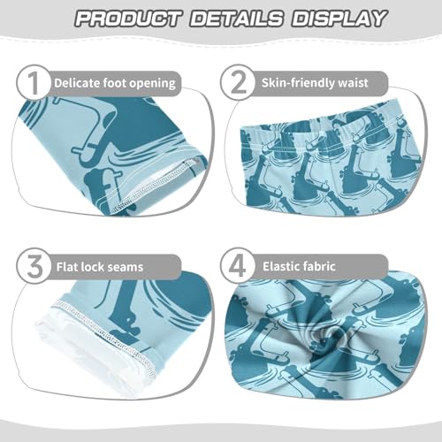 ZZKKO Girls Leggings Hippo Background Toddler Girls Clothes Leggings for Girls Toddler Girls Leggings 3-4T3