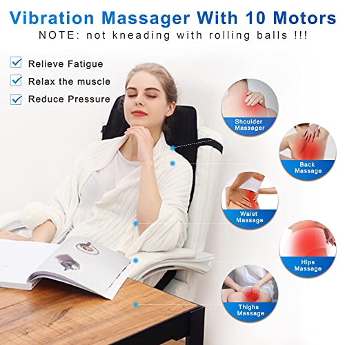 Sotion Seat Massager, Vibrating Back Massager For Chair Massage Cushion, 10 Vibrations To Relieve Stress And Fatigue For Back, Shoulder And Thighs #TOP1