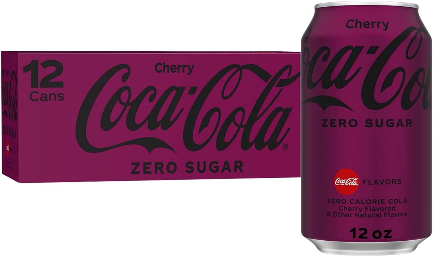 Coca-cola Cherry Soda Bundled by Louisiana Pantry (Cherry Zero, 12 oz 12 Pack)