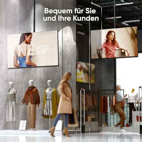 ONKRON TV Deckenhalterung für 32-80 Zoll Fernseher bis 68 kg, TV Halterung Decke extra lang, höhenverstellbar, max VESA 600x400, Deckenhalterung für Fernseher schwenkbar neigbar Schwarz N2L-B – Bild 6