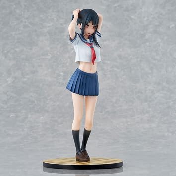 Anime Figure Kantoku Sailor Fuku Manaka JK Middle School Service Girl Wife Figure Removable Clothes Cute Double Pony Tail Lolita Hot Girl Statue Cartoon Character Boxed Toy Model 28cm