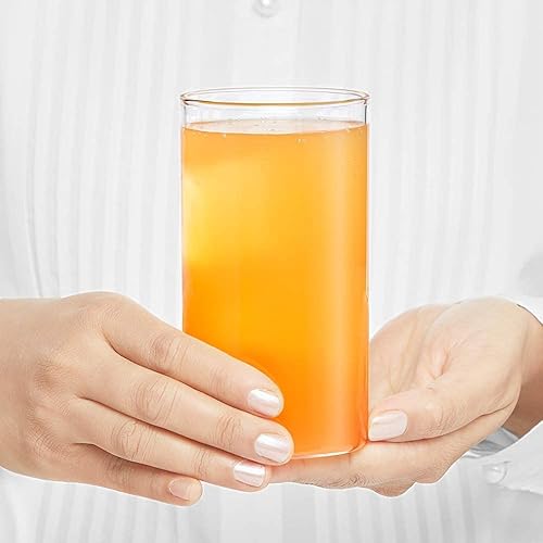 Miniatura 8 de Borosil Vasos para beber, 12 onzas, juego de 6, sin BPA, vasos de borosilicato, juego de vasos de agua transparentes y ligeros, resistentes al olor,