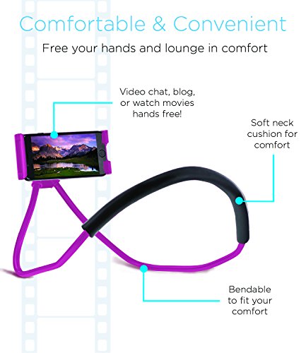 Aduro Phone Neck Holder, Gooseneck Lazy Neck Phone Mount to Free Your Hands for iPhone Android Smartphone - Thumbnail 3