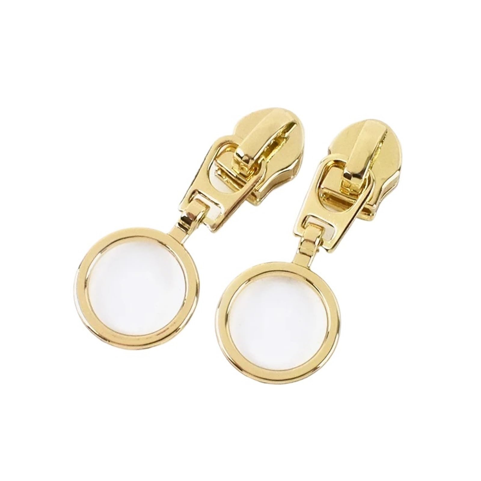 5/10/20 Pz 5# Cursori for Cerniere In Nylon O Ring Tira Giacca Borsa Kit Di Riparazione Zip Testa Puler Accessori for Cucire Fai Da Te(ZT178-LightGold,20Pcs)